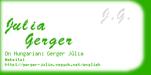 julia gerger business card
